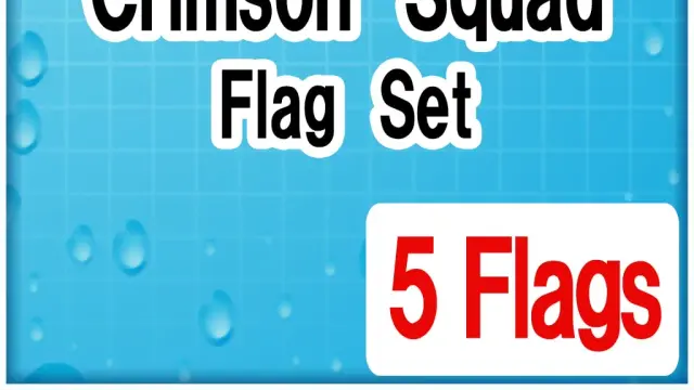 SENRAN KAGURA Peach Beach Splash — Crimson Squad Flag Set - PS4