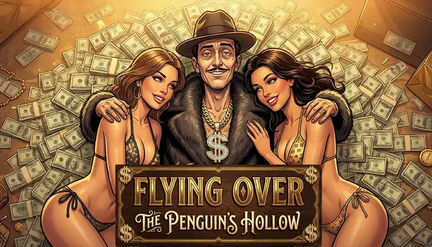 Flying over the penguin's hollow