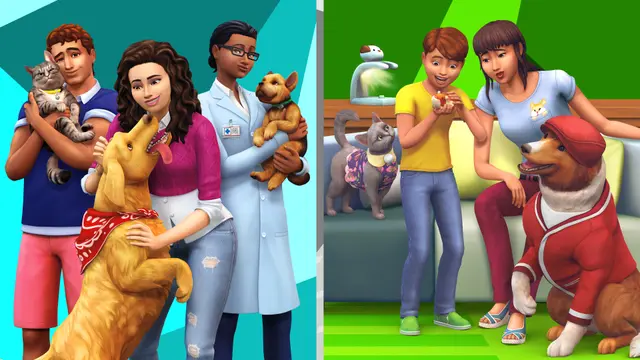 The Sims 4 Cats and Dogs Plus My First Pet Stuff Bundle (Xbox One)