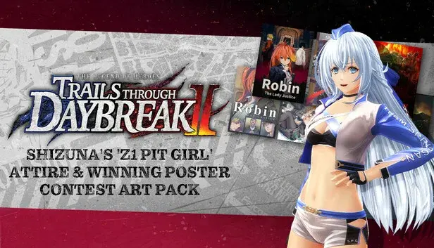 The Legend of Heroes: Trails through Daybreak II - Shizuna's 'Z1 Pit Girl' Attire & Winning Poster Contest Art Pack
