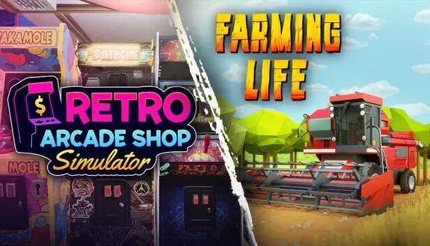 Retro Arcade Shop Simulator x Farming Life