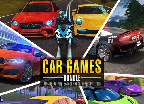 Car Games Bundle - Racing Driving School Police Drag Drift Taxi - Switch