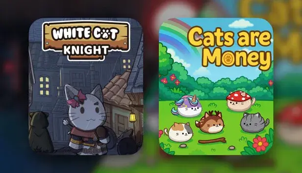 Cats Are Money & White Cat Knight