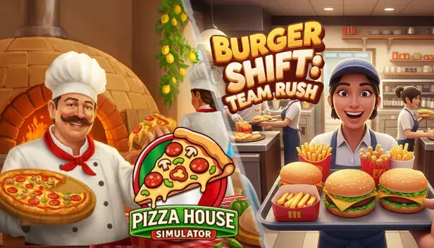 Pizza House Simulator🍕 x Burger Shift: Team Rush