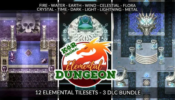 KR Elemental Dungeon Tileset MZ Bundle