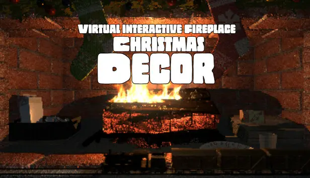 Virtual Interactive Fireplace - Christmas Decor