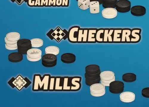 3in1 Game Collection: Backgammon + Checkers + Mills - Switch