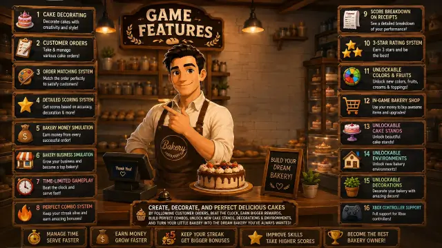 Bakery Shop Simulator - Cake Bakery Simulator - Xbox One