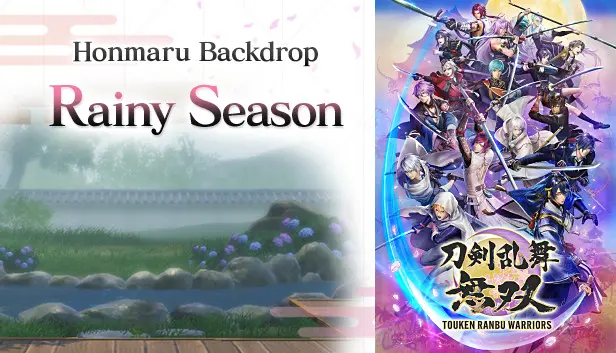 Touken Ranbu Warriors - Honmaru Backdrop "Rainy Season"
