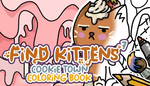 HIDDEN CATS 7: Cookie Town - Coloring Book