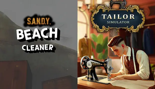 Tailor Simulator & S.A.N.D.Y. - Beach Cleaner
