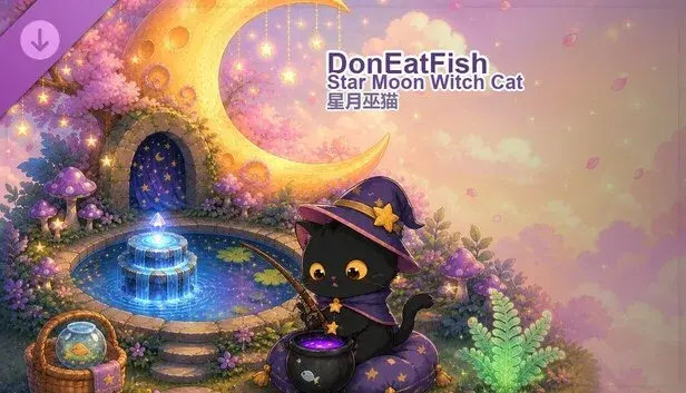 DonEatFish - Star Moon Witch Cat