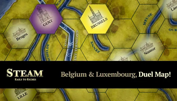 Steam: Rails to Riches - Belgium & Luxembourg Map