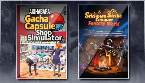 Gacha Capsule Shop Simulator - Akihabara & Stickman Strikes: Conquer Fantasy World