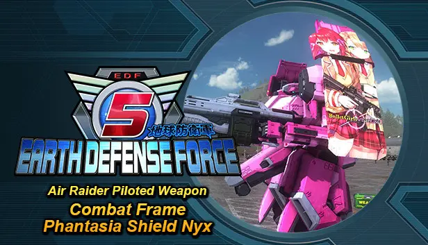 EARTH DEFENSE FORCE 5 - Air Raider Piloted Weapon: Combat Frame Phantasia Shield Nyx