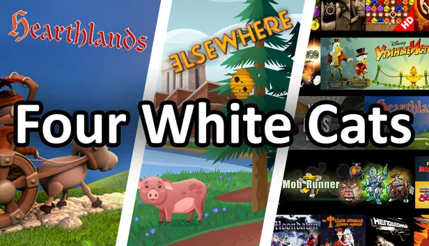 Four White Cats Bundle