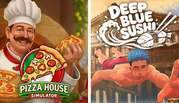 Deep Blue Sushi x Pizza House Simulator🍕