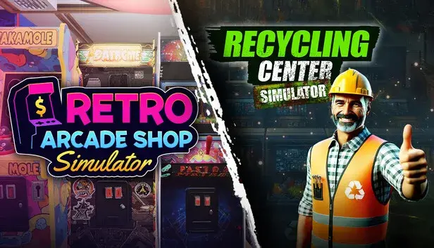 Retro Arcade Shop Simulator x Recycling Center Simulator