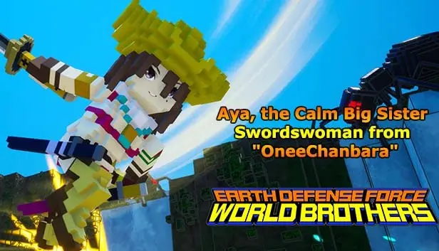 EARTH DEFENSE FORCE: WORLD BROTHERS - Aya, the Calm Big Sister Swordswoman from "OneeChanbara"