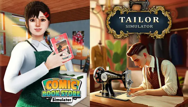 Tailor Simulator & Comic Book Store Simulator Bundle