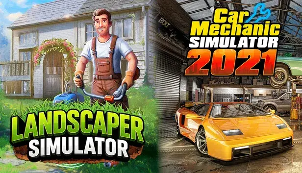 Landscaper Simulator and Car Mechanic Simulator 2021