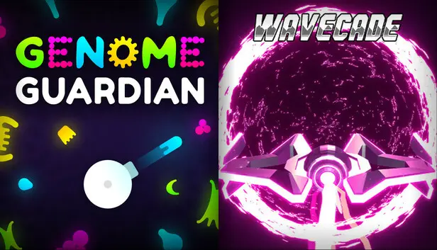 Neon Bullet Hell Shooters: 🧬 Genome Guardian × WAVECADE 👾