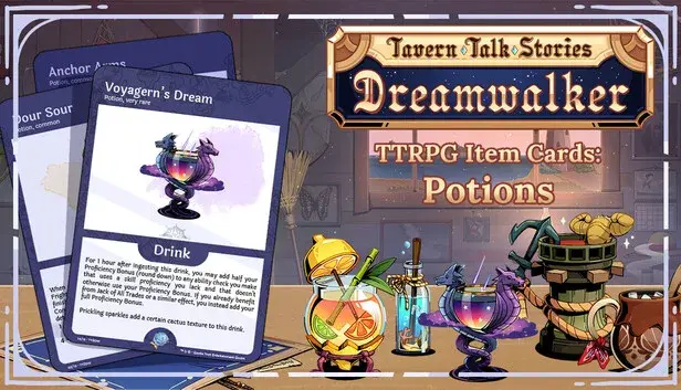Tavern Talk 2: Dreamwalker - TTRPG Item Cards: Potions