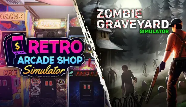 Retro Arcade Shop Simulator x Zombie Graveyard Simulator