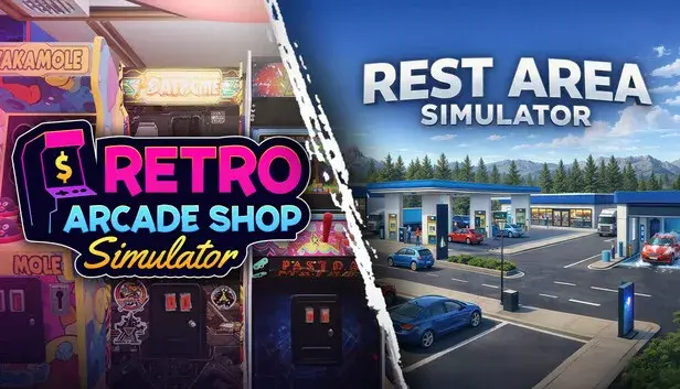 Retro Arcade Shop Simulator x Rest Area Simulator