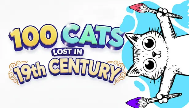 100 Cats Lost in the 19th Century Find & Color