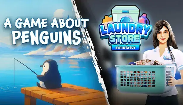Penguins x Laundry Store Simulator
