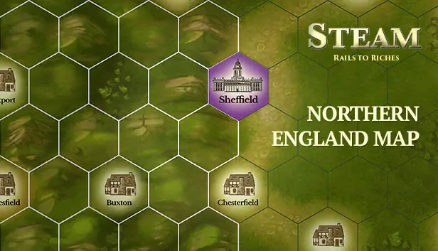 Steam: Rails to Riches - Northern England Map