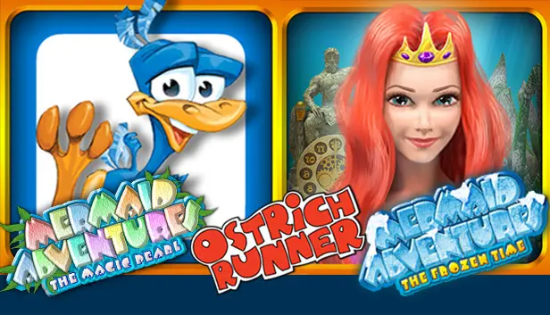 3 in 1 Ostrich Runner+Mermaid Adventures +Mermaid Adventures2