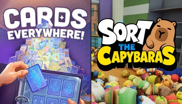 Cards Everywhere! X Sort The Capybaras