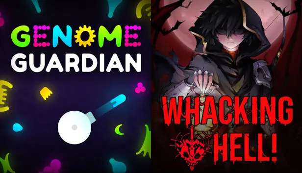 Roguelike Bullet Hell Shooters: 🔬 Genome Guardian × Whacking Hell! ⛪
