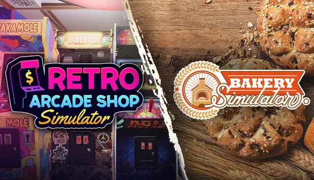 Retro Arcade Shop Simulator x Bakery Simulator