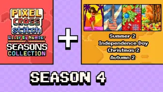Pixel Cross Stitch Color by Number Seasons Collection Season 4 - Switch