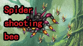 Spider shooting bee