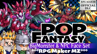 RPG Maker MZ - POP FANTASY BigMonster and NPC Face Set