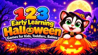 123 Early Learning Halloween Games for Kids, Toddlers, Babies