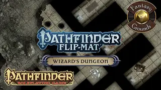 Fantasy Grounds - Pathfinder Flip-Mat: Wizard's Dungeon (Map Pack)