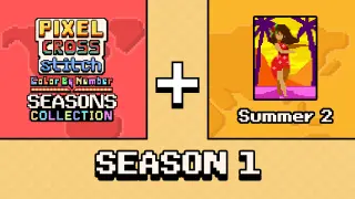 Pixel Cross Stitch Color by Number Seasons Collection Season 1 - Switch