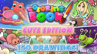 Coloring Book: Cute Edition - 150 drawings - Switch