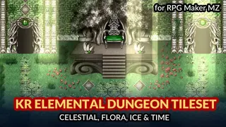 RPG Maker MZ - KR Elemental Dungeon Tileset - Celestial Flora Ice Time