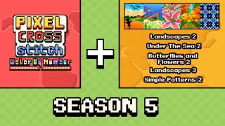 Pixel Cross Stitch Color by Number: Season 5 - Switch