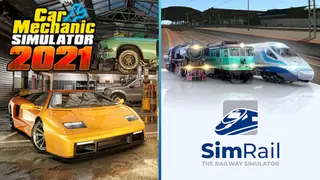 SimRail and Car Mechanic Simulator 2021
