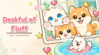 Deskful of Fluff: A Cozy Crowd of Desktop Pets