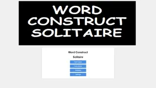 Word Construct Solitaire