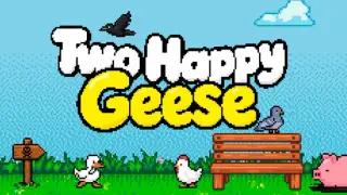 Two Happy Geese