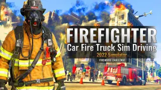Firefighter:Car Fire Truck Sim Driving 2022 Simulator: Firehouse Challenge - Switch